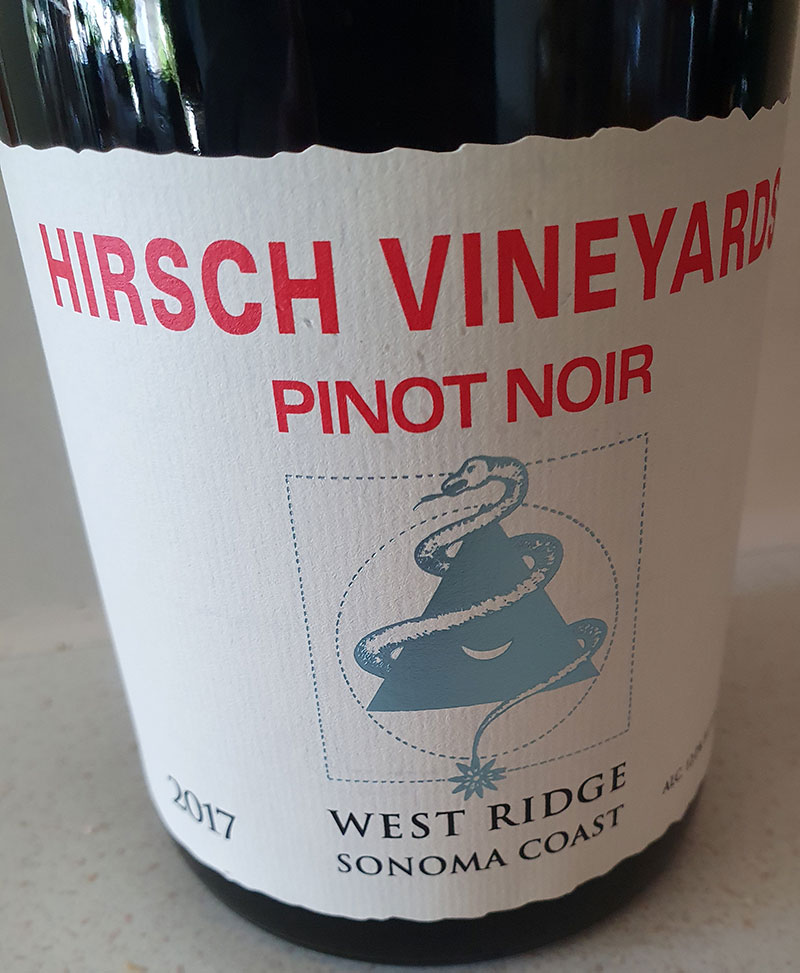 Pinot Noir West Ridge ( Hirsch Vineyards ) 2018