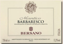 Barbaresco Mantico ( Bersano ) 2005