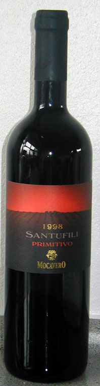 Mocavero Primitivo del Salento ( Santufili ) 1998