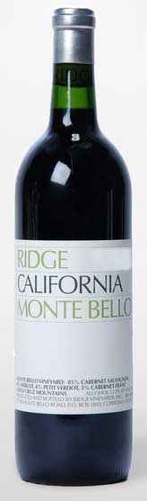 Monte Bello Cabernet Sauvignon ( Ridge Vineyards ) 1997