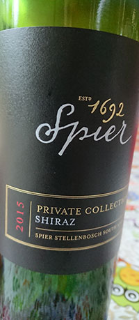 Private Collection Shiraz ( Spier ) 2018