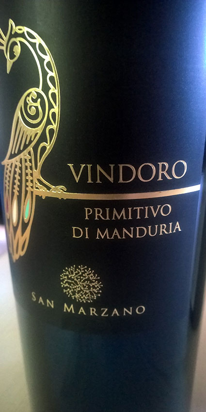 Vindoro Primitivo di Manduria ( Cantine San Marzano ) 2011
